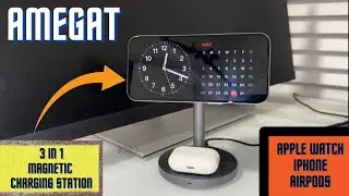 3-in-1 Magnetic Wireless Charging Station, Qi2 Certified 15W Wireless Charger, Mag-Safe Compatible