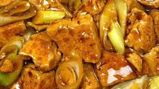 Домашний соевый тофу со свининой 家常豆腐    Китайская кухня  中国美食