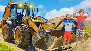 Stories for Children about a JCB 4CX RC backhoe loader, Tractors, Dump Truck and Excavator