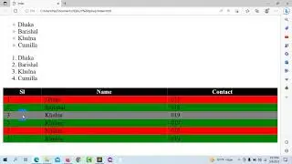 HTML Table create How to create html form html class  4