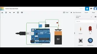 MPI Lab1A: Programming with Arduino in Tinkercad || Switch  controlled Bulb and Blinking LED.