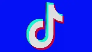 TikTok Symbol Blue Screen Logo Loop Chroma Animation