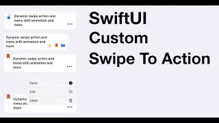 SwiftUI  Complex UI - Custom Swipe To Action With Animation