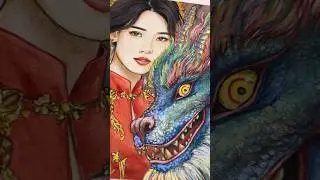 🐉🧧💛Painting to celebrate Chinese New Year!!! #shortsart