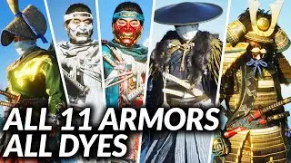 Ghost of Tsushima - All 11 Armor Sets & All Dyes (+how to get them)