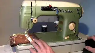 Sewing machine Швейная машина Meister Werke Schweinfurt 110 test кожа.