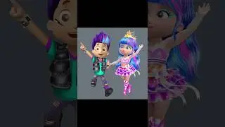 Transforming Ryder and Katie into My Little Pony Twilight Sparkle and Rarity #short