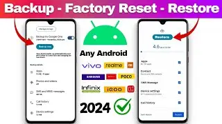 How to Complete Data Backup, Factory Reset & Restore Backup in any Android Phone in Hindi 2024