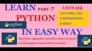 Python  Programming ; Lists