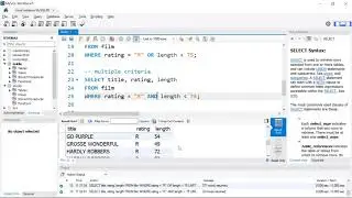 Introduction to Queries with MySQL Workbench  & Sakila Sample Database