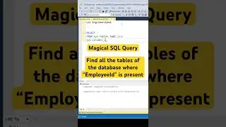 How to find all the database tables having column name EmployeeId 
