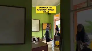 momen lucu ketika murid sekolah terlambat masuk kelas ‼️‼️‼️ 