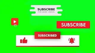 Subscribe and Like Button with Sound Green Screen Intro - Subscribe Like Share | Subscribe Intro