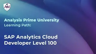 SAP Analytics Cloud Developer Level 100 Learning Path Overview