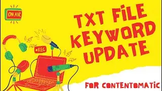 Contentomatic ArticleForge Update: Extract Keywords from txt files