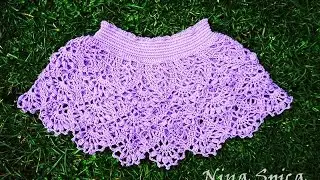 Детская юбка крючком / Crochet ruffled skirt