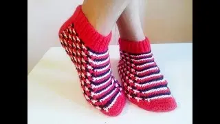 Следки спицами 