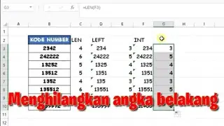 Cara mudah menghilangkan Angka belakang tanpa koma di excel
