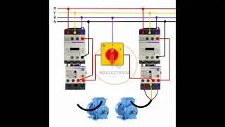 2 Motor Control with Selector Connection Diagram and Wiring
