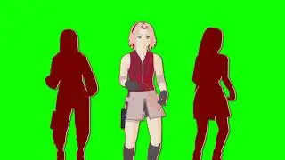 ❤️ SAKURA TIKTOK DANCE GREEN SCREEN [MMD NARUTO] || GREEN SCREEN ❤️