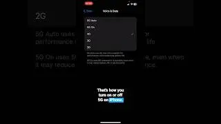 How to Turn on or off 5G on iPhone
