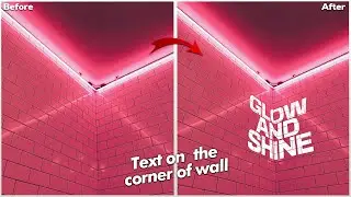How to add text on the corner of wall in photoshop (EASY)