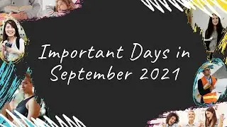 Important Days in September 2021 | Important Events & Dates