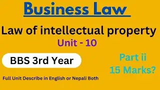 Law of Intellectual property unit 10 part ii // BBS 3rd Year // Law