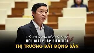 Phó thủ tướng Trần Hồng Hà nêu giải pháp điều tiết thị trường bất động sản