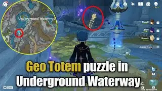 Geo Totem puzzle near Underground waterway | Geo pillar puzzle | The chasm | Genshin Impact