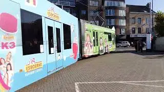 Goodbye BN: De Lijn BN/ACEC LRV tram leaving Oostende Depot