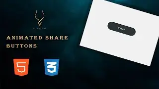animated share social media share buttons with html / css