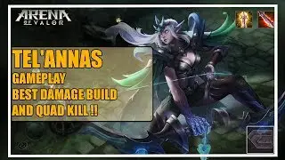 Arena Of Valor, TEL'ANNAS : [ GAMEPLAY, BEST ADC BUILD, QUAD KILL, CRITICAL DAMAGE BUILD ]