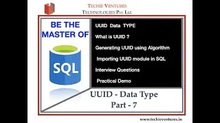 SQL-Data Type -Part - 7 | UUID Data Type in SQL | Interview Questions | Practical Demo