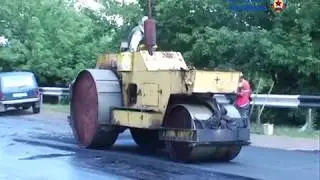 Ремонт дорожного покрытия в Перевальске 09.07.2018