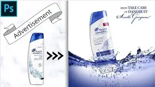 How to create Shampoo Advertising banner in Adobe Photoshop!