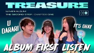 TREASURE - 트레저 ALBUM REACTION: U + DARARI + IT'S OKAY FIRST LISTEN 😱😭💙 | SIBLINGS REACT