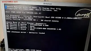 Desktop Computer showing MOS checksum error | How to fix !