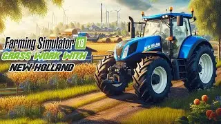 Mowing Grass with New Holland - Farming Simulator 18 gameplay