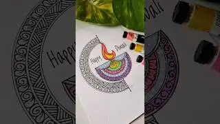 Diwali special easy diya mandala drawing 🪔🎇 