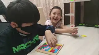 Сборка Тетриса с закрытыми глазами / деревянные головоломки