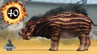 Уинтатерий 40 Носорог с 6 Рогами Uintatherium прокачка Древнего животного Jurassic World The Game