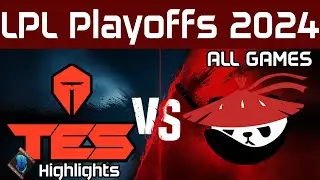 TES vs AL Highlights ALL GAMES | LPL Playoffs 2024 | Top Esports vs Anyone's Legend by Onivia