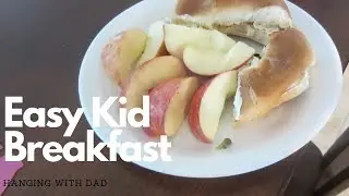 Morning kids breakfast routine.