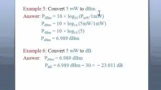 Power and voltage units conversion dB, dBm, Watt, milliwatt, Volt and dBV
