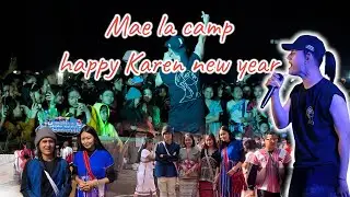 Toh Pah doh singing in front of more 100,000 people in Mae la refugee camp Karen new year