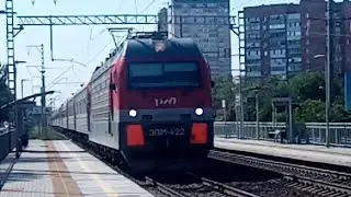 Кировский ЭПиМ с РИЦами! ЭП1М-422 с поездом №117 Адлер-Самара и ЭП1М-563 с поездом 472 Москва-Адлер