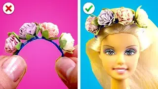 BARBIE HACKS | 14 TIPS DAN TRIK MENDANDANI BARBIE YANG MENYENANGKAN & IDE KERAJINAN DIY DARI MAINAN