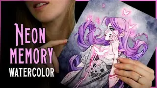 Neon Memory : Watercolor + Gouache : Paint and Chat with Me