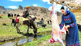 Village Lifestyle Iran: Amazing Cooking & Donkey Riding By A Girl
